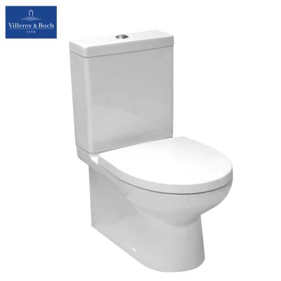 VILLEROY & BOCH - Tube - Closed Couple WC with Original Soft-close Seat Cover