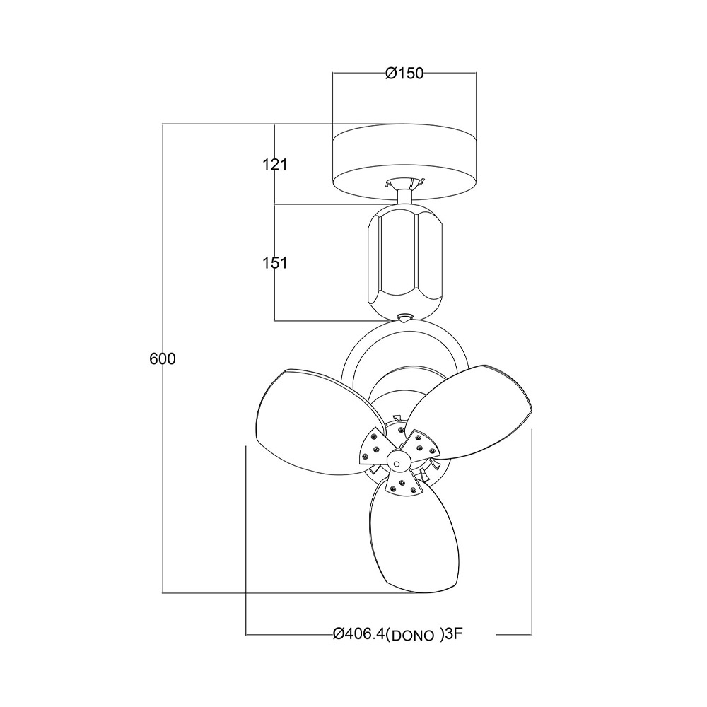 Fanco DONO Ceiling Fan (Black Wood) Bacera