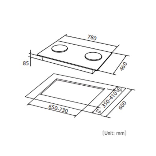 Fujioh-FH-GS6520-SVGL-Glass-Cooker-Hob Technical Drawing 01