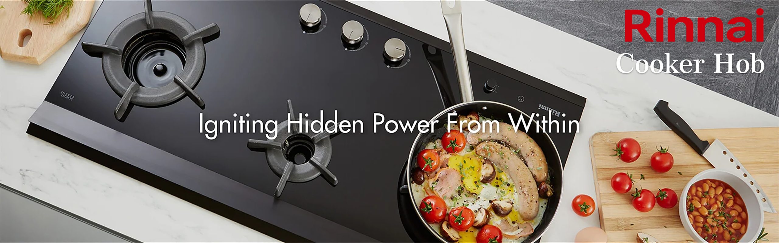 RinnaiRB783GGasCookerHob Bacera
