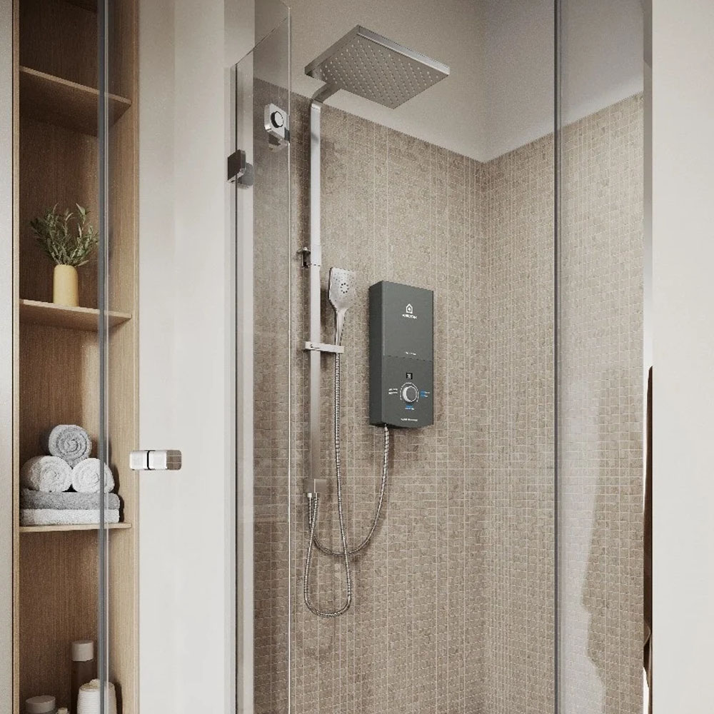 Ariston Aures Premium Plus PUMP & RAINSHOWER Instant Water Heater Bacera