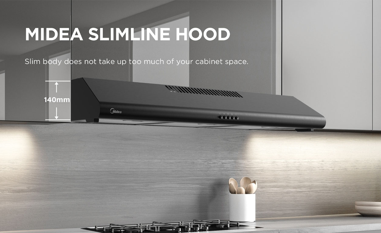 Midea MBI-90F140BK-SG Slimline Hood Feature