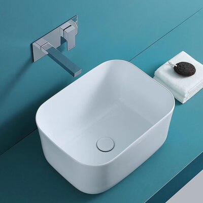BC-LKW-A608 Tall Overtop Ceramic Basin Top view