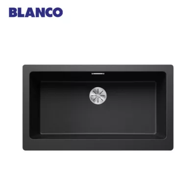 BLANCO Vintera XL-9-UF Granite Sink with Farmhouse Flair (Black)