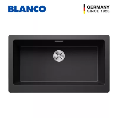 BLANCO Vintera XL-9-UF Granite Sink with Farmhouse Flair (Black)