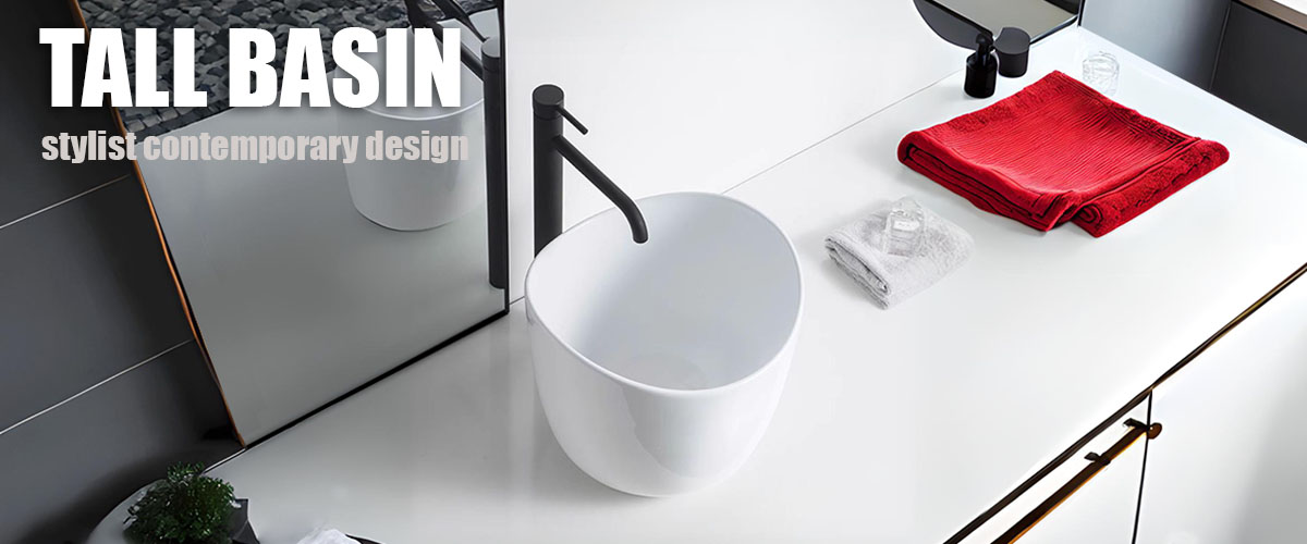Tall Basin in Bathroom