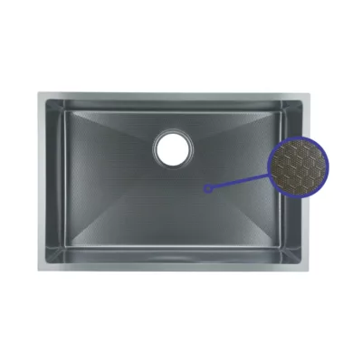 Fidelis FSD-22624HC-NBK Honeycomb Nano Stainless Steel Kitchen Sink (Black)
