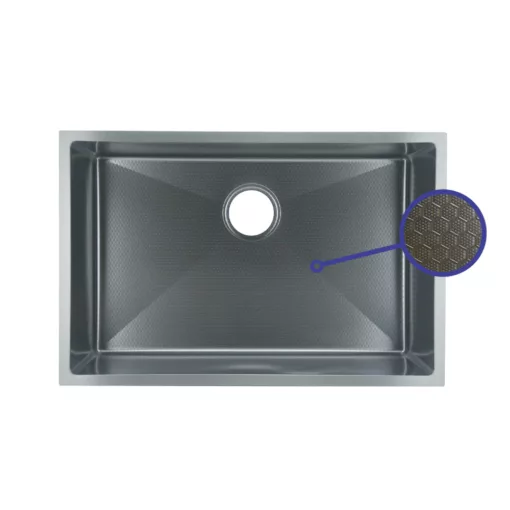 Fidelis FSD-23603HC-NBK Honeycomb Nano Stainless Steel Kitchen Sink (Black)