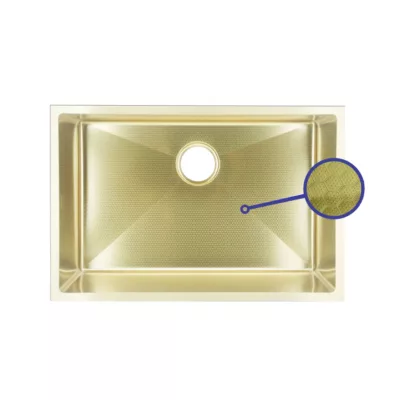 Fidelis FSD-24624HC-NG Honeycomb Nano Stainless Steel Kitchen Sink (Gold)