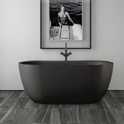 Made in Germany KNIEF Free Standing Bath Tub Matt Black Background