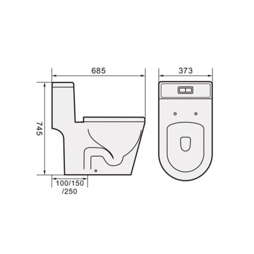 Tiara WC525 OnePieceWaterCloset Bacera