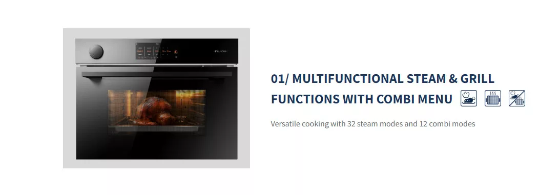 Fujioh-FV-ML71 Built-In Combi Steam Oven with Bake Function features