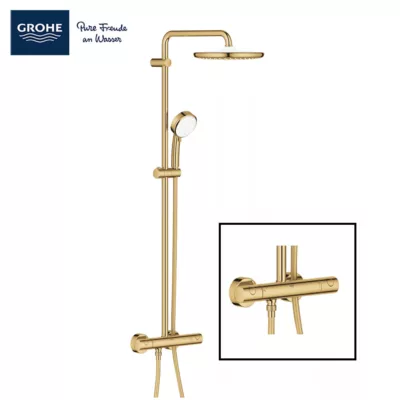 Grohe 26670GL0 Tempesta Cosmopolitan Rainshower System with Thermostat