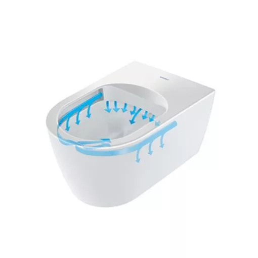Duravit-253009-Me-By-Starck-Rimless-Wall-Hung-Toilet Rimless Demonstrate 1