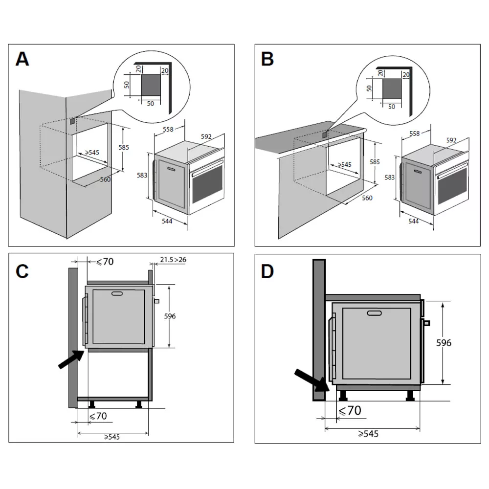 Brandt BOR7586G Built-In Combi Steam Pyrolytic Oven (Dark Grey) | Bacera