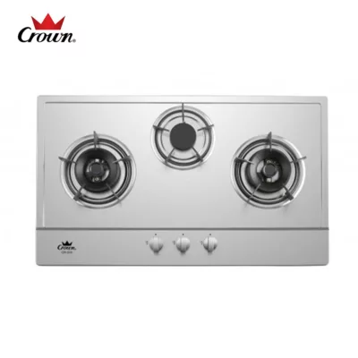 Crown CR-333 3 Burner Stainless Steel Gas Hob