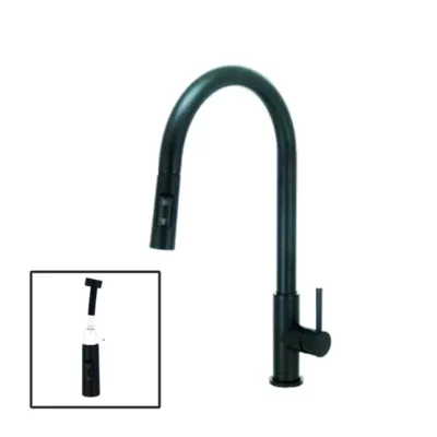 Fidelis FT-67N5C-BK Pull Out Sink Tap (Black)