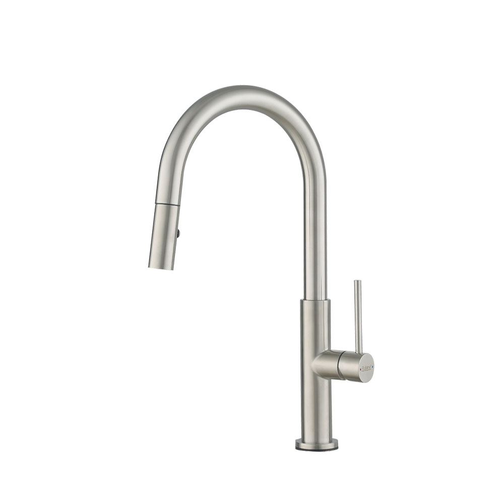 Rubine INOX 7743PS-SS Stainless Steel Pull-Out Sink Mixer Bacera