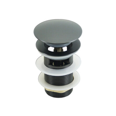 FT-1007-HGM Basin Waste with Overflow (Gun Metal)