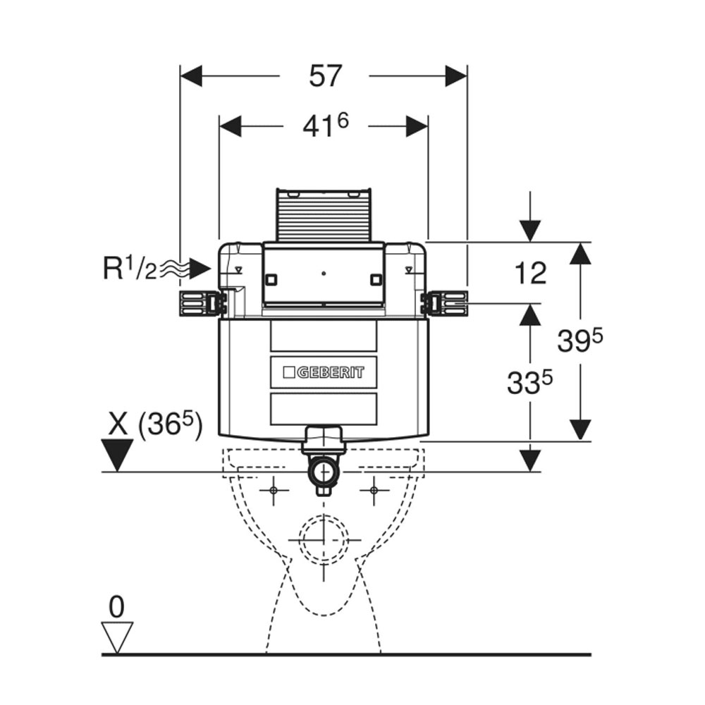Geberit Omega 224.511.00.1 Concealed Cistern Product Specification