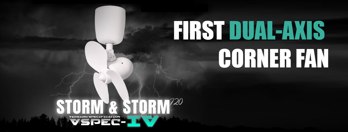 Point One Storm Vspec-IV Dual Axis Corner Fan