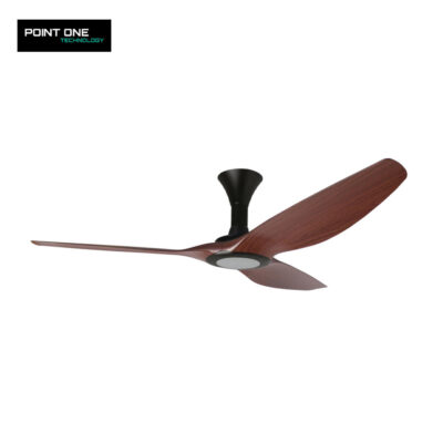 Point One Typhoon Vspec-IV RS Ceiling Fan Carbon Black Casing + Cherrywood Blade with light kit
