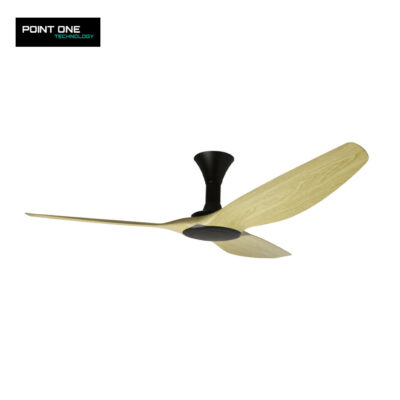 Point One Typhoon Vspec-IV RS Ceiling Fan Carbon Black Casing + Pinewood Blade without light kit