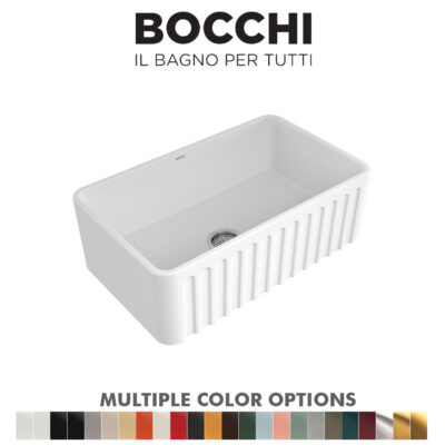 BOCCHI 1602 Lavello Decorated Fireclay Kitchen Sink