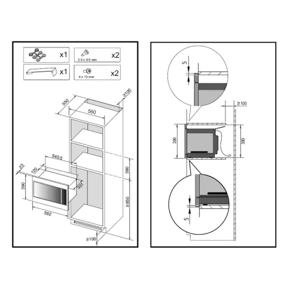 Brandt BMS7120X Built-In Microwave | Bacera