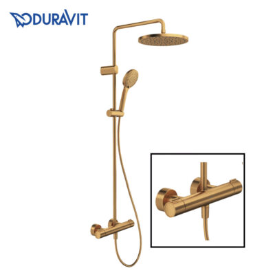 Duravit WAVE 428-0008-A04 Thermostatic 2-Way Shower System (Brushed Bronze)