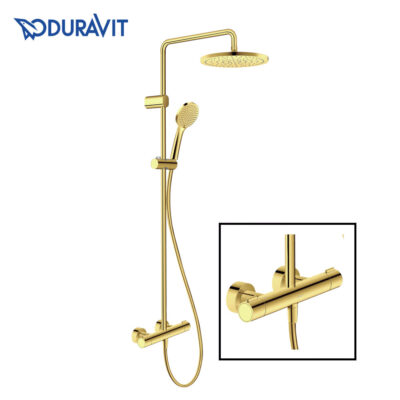 Duravit WAVE 428-0008-A34 Thermostatic 2-Way Shower System (Polished Gold)