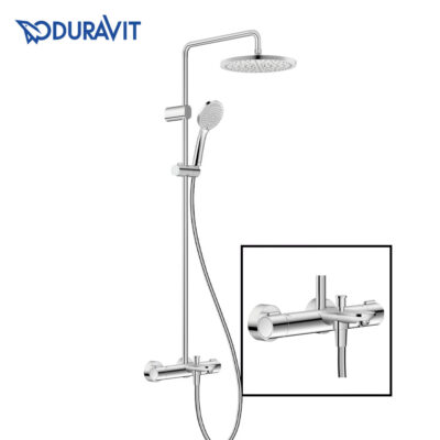 Duravit WAVE 528-0008-A10 Thermostatic 3-Way Shower System (Chrome)
