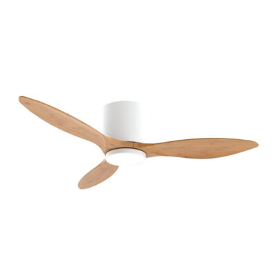 Alaska EBEY DC Ceiling Fan (White-Parquet Wood) 46inch