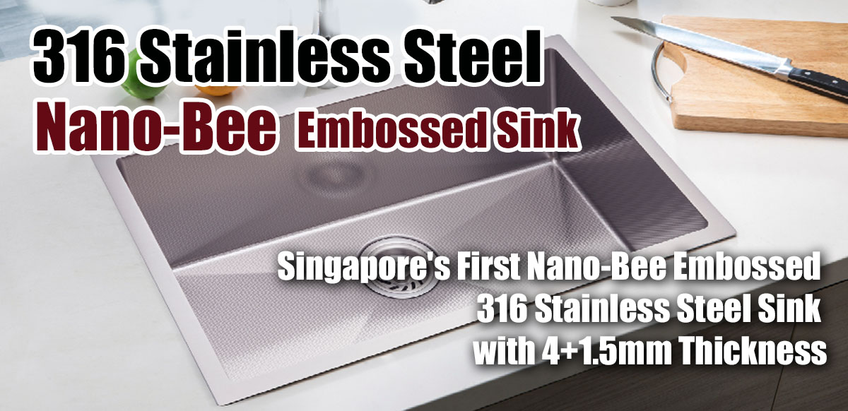 Nano Embossed 316 Stainless Steel Kitchen Sink