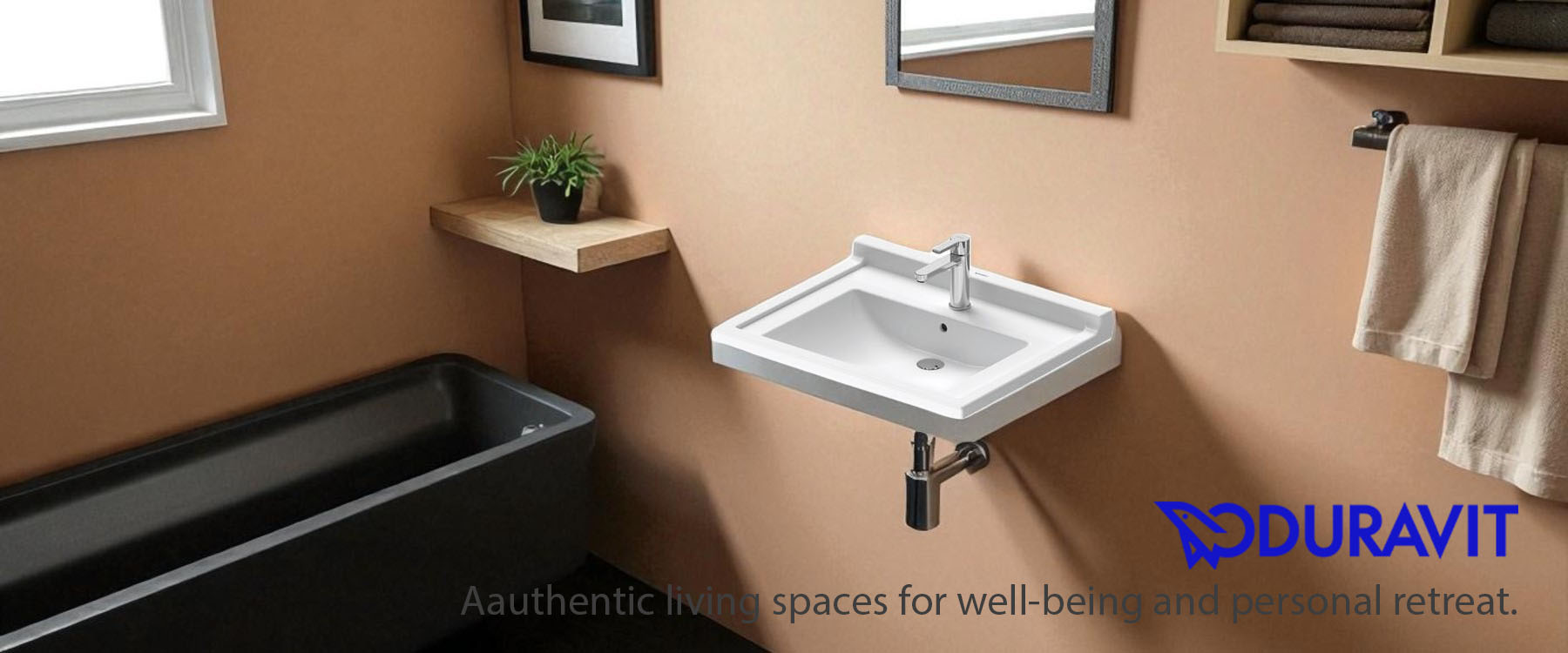 Duravit 030970 Stark 3 Wall-Hung Cabinet Basin bg