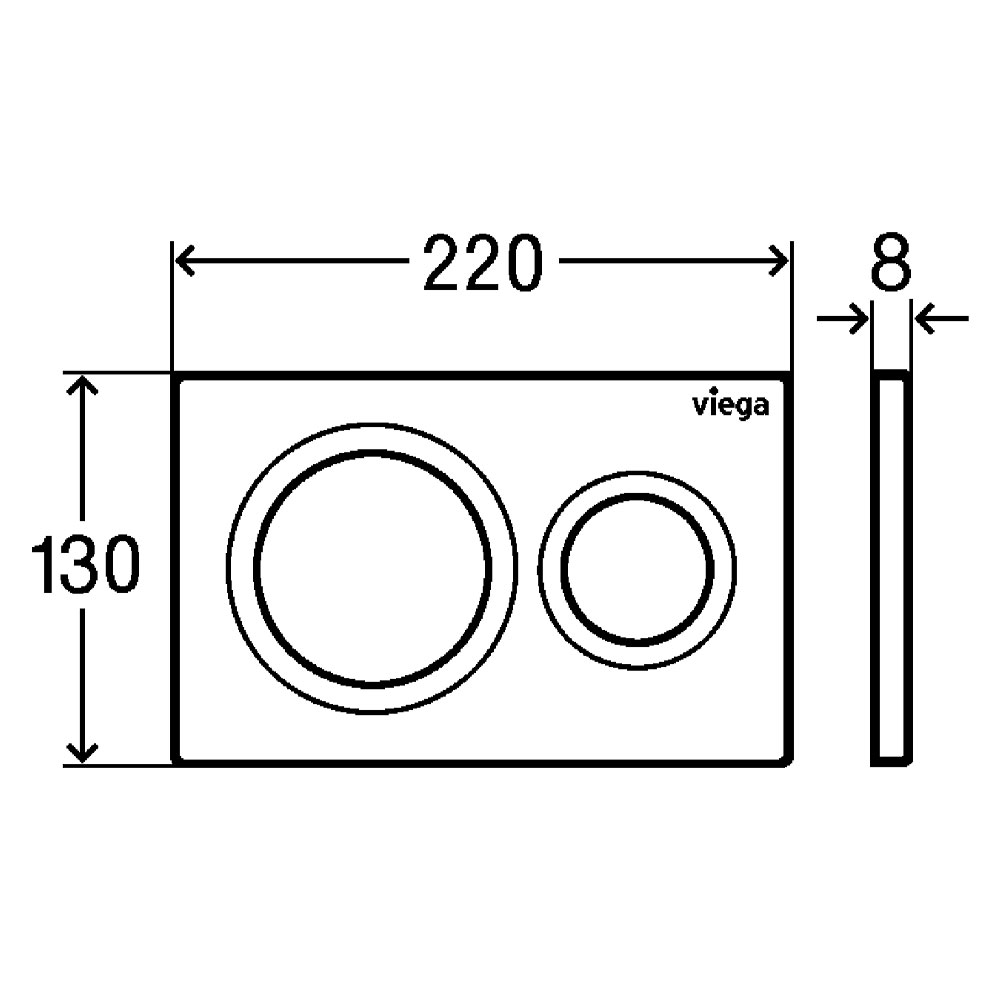 Viega-K86010-Flush-plate-Product-Dimension