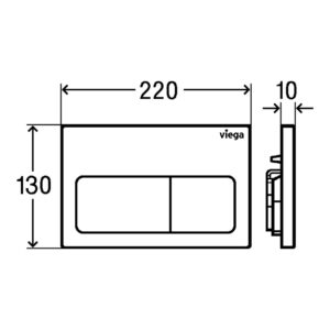 Viega K86013-B Flush plate (Black Matt) Dimension-Specification
