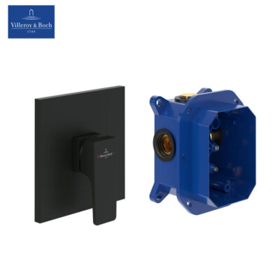 Villeroy & Boch Architectura Square TVS125002000K5+TVS00035100000 Conceal Shower Mixer (Matt Black)