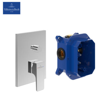 Villeroy-&-Boch-Architectura-Square-TVS12500300061+TVS00035100000-Conceal-Bath-&-Shower-Mixer