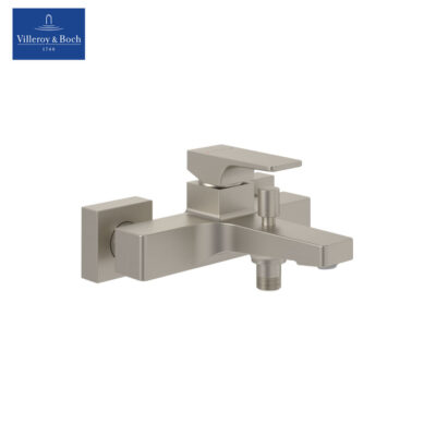 Villeroy-&-Boch-Architectura-Square-TVT12500100064-Single-lever-Bath-&-Shower-Mixer-(Brushed-Nickel)