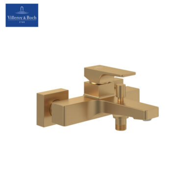 Villeroy-&-Boch-Architectura-Square-TVT12500100076-Single-lever-Bath-&-Shower-Mixer-(Brushed-Gold)