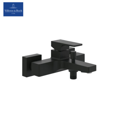 Villeroy-&-Boch-Architectura-Square-TVT125001000K5-Single-lever-Bath-&-Shower-Mixer-(Matt-Black)
