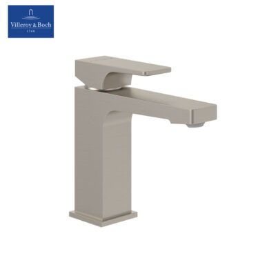 Villeroy-&-Boch-Architectura-Square-TVW12500100064-Single-lever-Basin-Mixer-(Brushed-Nickel)