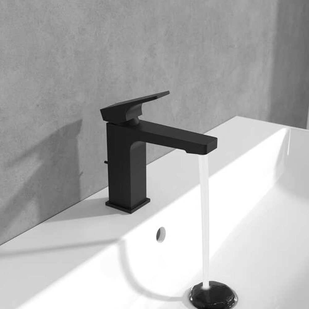 Villeroy-&-Boch-Architectura-Square-TVW125001000K5-Single-lever-Basin-Mixer-(Matt-Black)