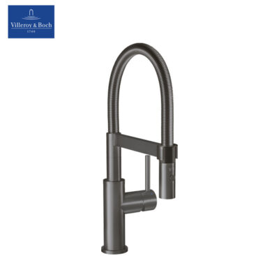 Villeroy & Boch Steel Expert Compact 92730005 Stainless Steel Sink Mixer (Anthracite)