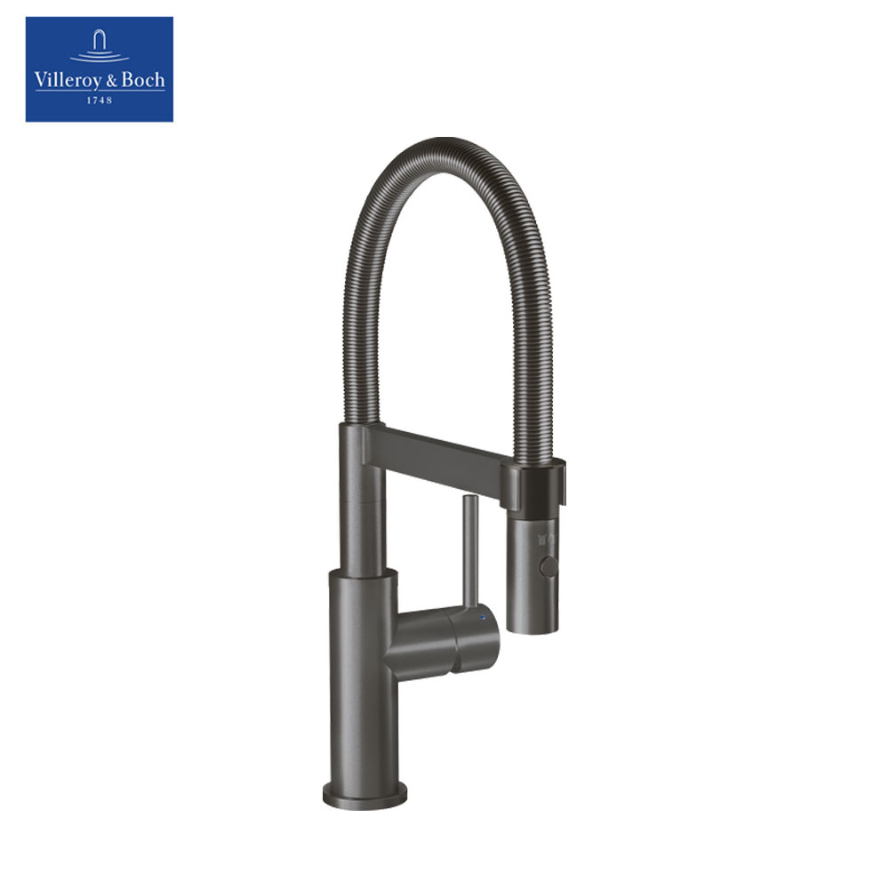 Villeroy & Boch Steel Expert Compact 92730005 Stainless Steel Sink Mixer (Anthracite)