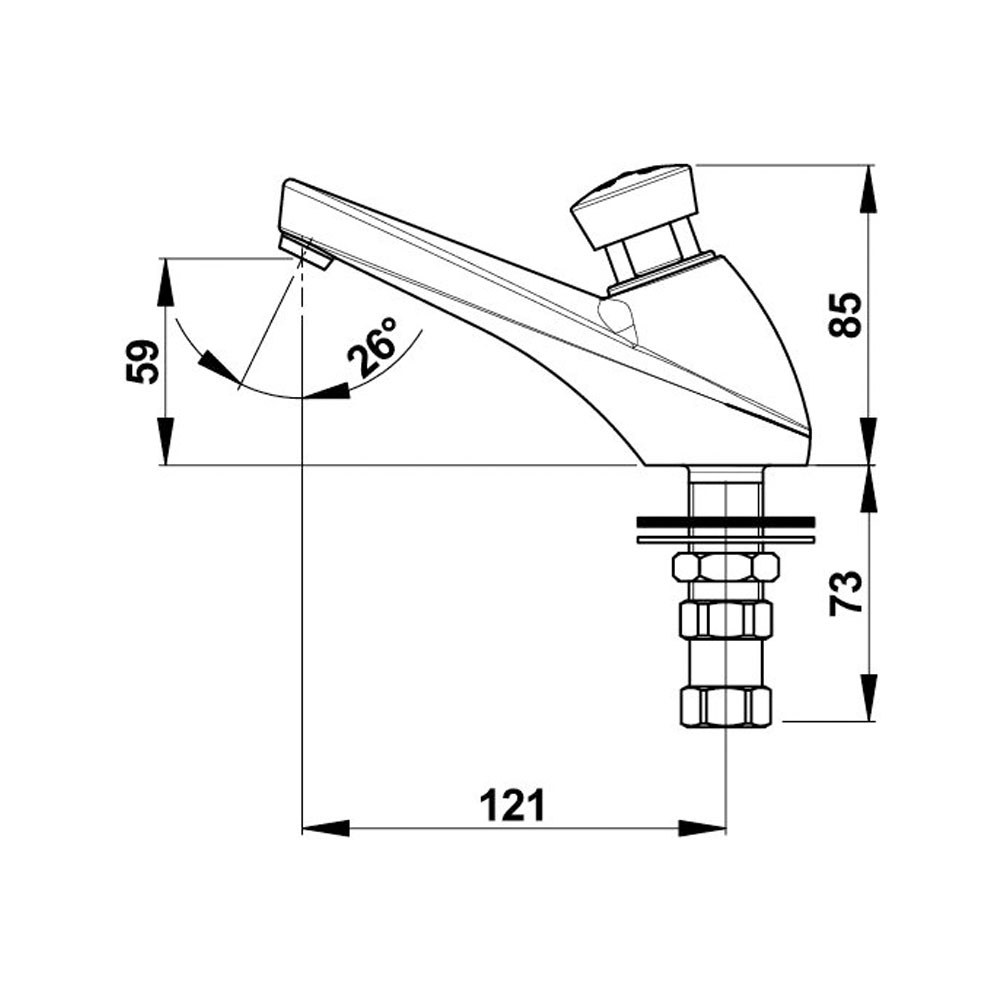 Presto-64945-PRESTO-605-Self-Closing-Basin-Tap-Technical-Specifications