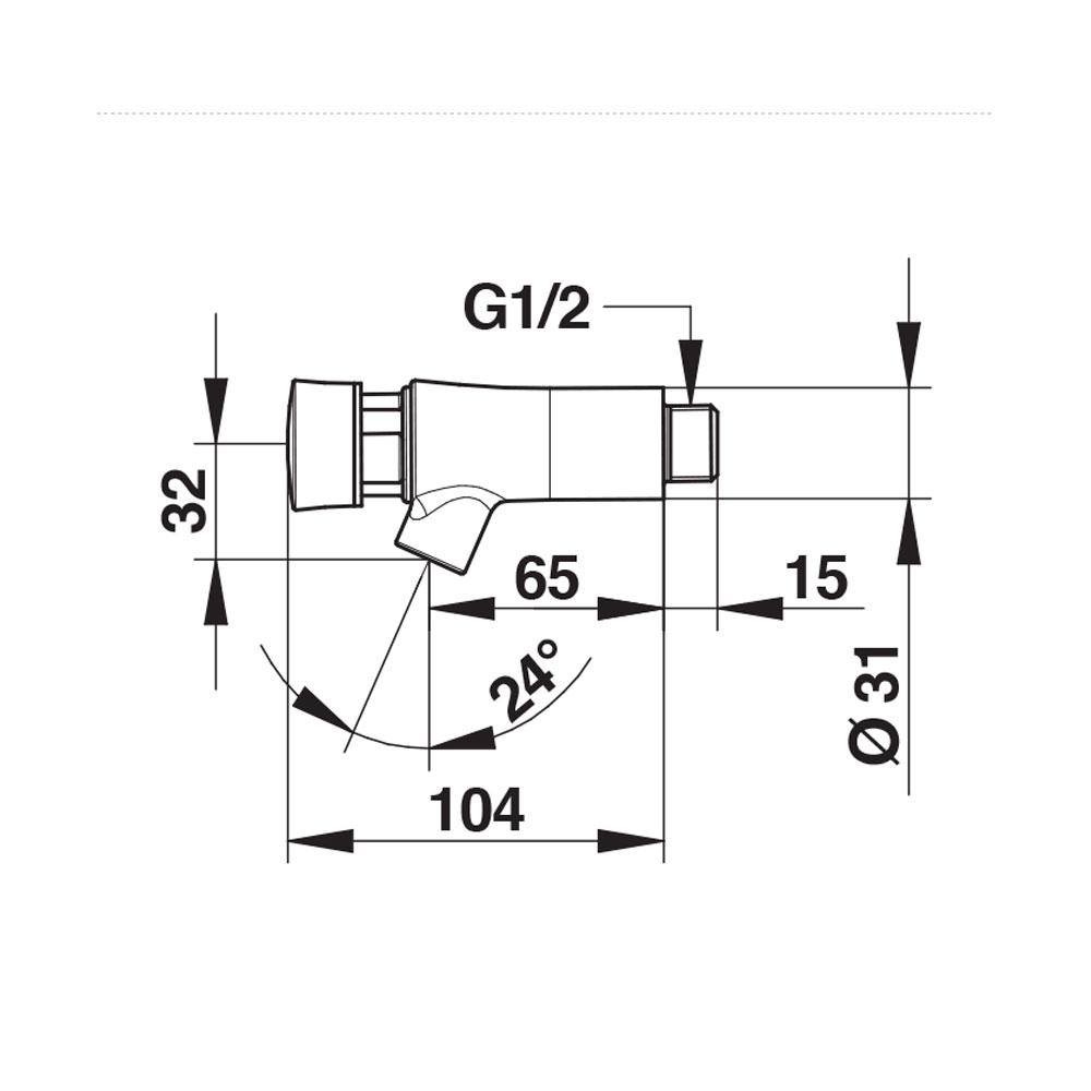 Presto-66007-PRESTO-NEO-Wall-Mounted-Self-Closing-Tap-Technical-Drawing