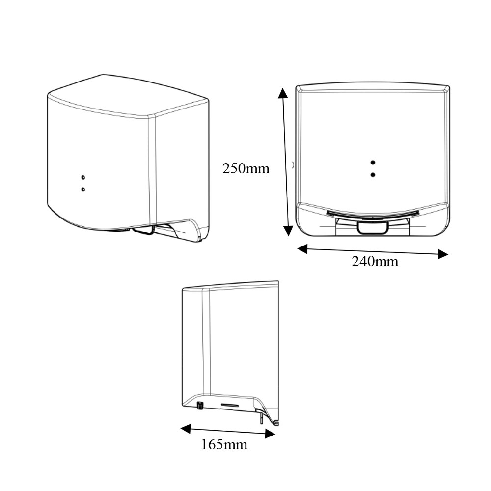 AWS-HD-0599GY-Hand-Dryer-(Grey)-Technical-Spec