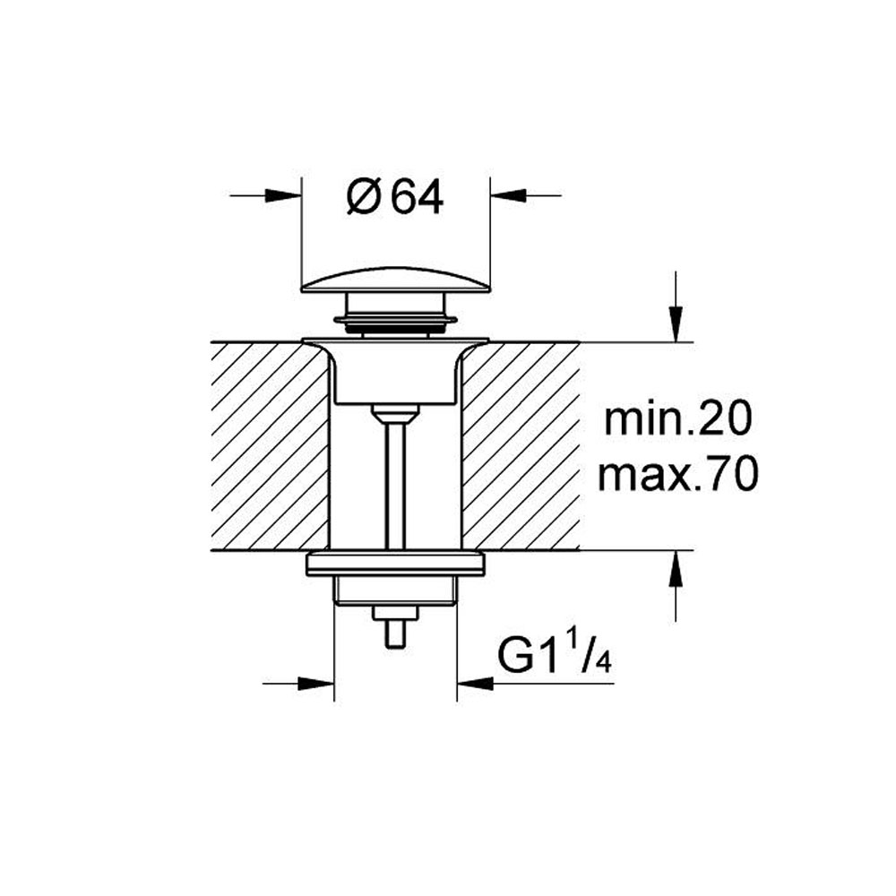Grohe 65807DA0 Basin Waste (Warm Sunset) Spec